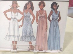 6091 McCalls 1978 Sleeveless / Strappy Ruffle Sun Dress Lengths, Tie Belt or Not Pattern Sm 10-12 Uncut